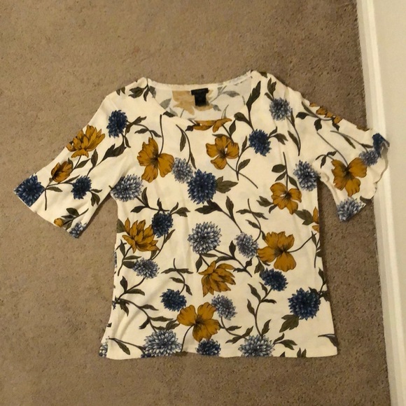 yellow floral blouse! - Picture 1 of 4